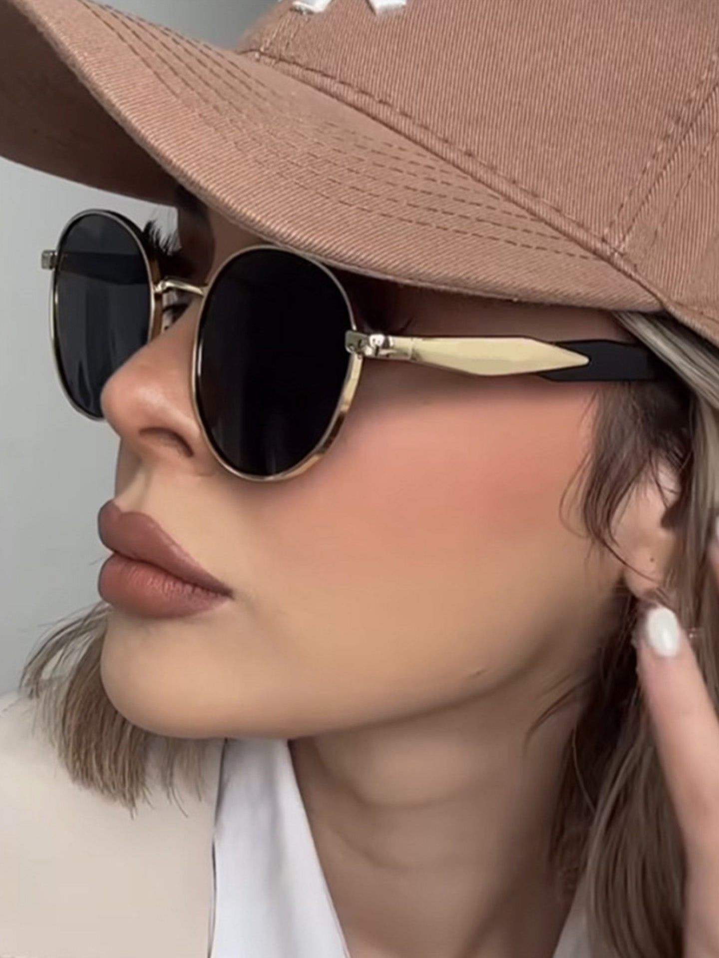 Retro Steampunk Round Sunglasses with UV Protection