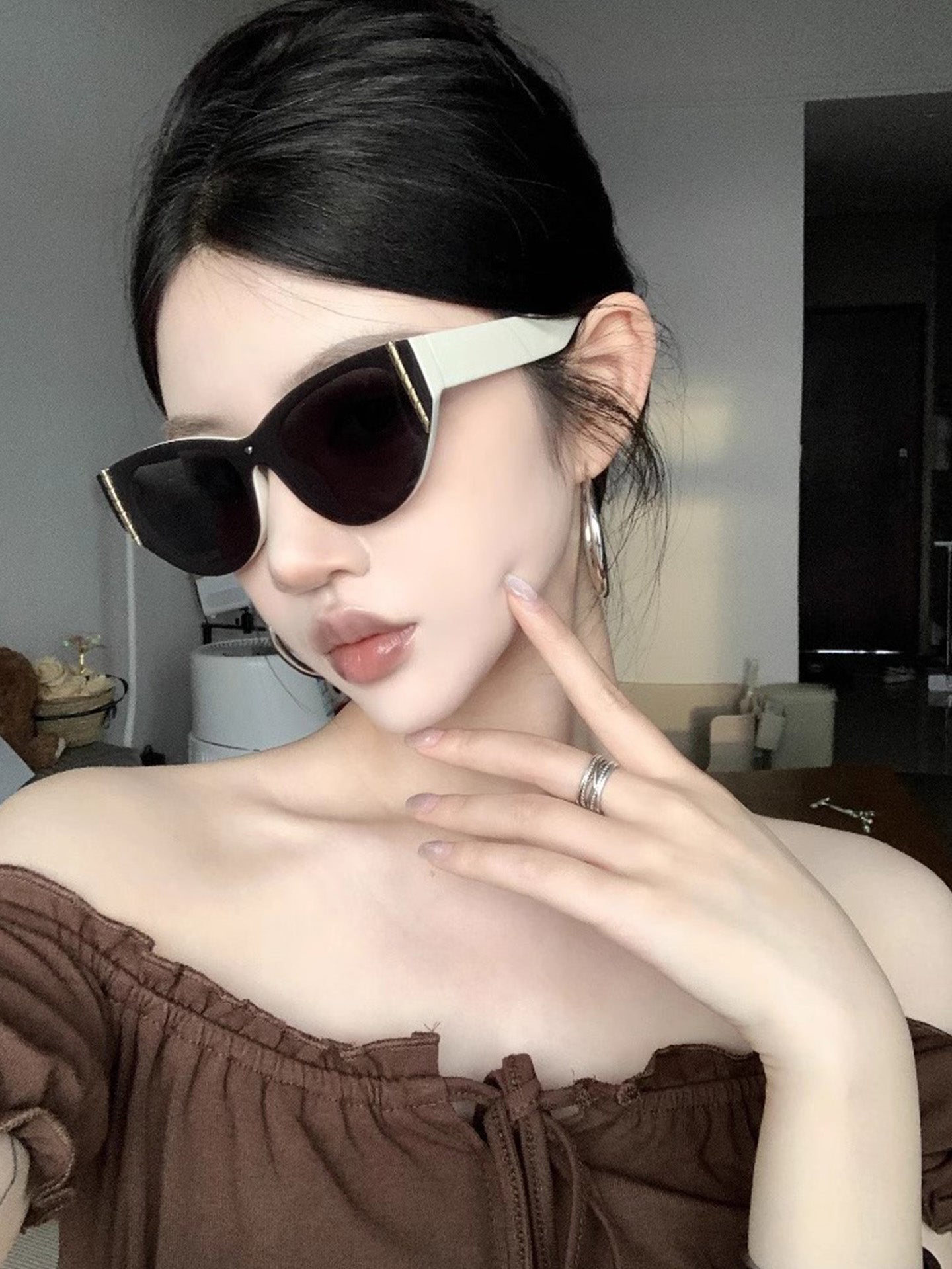 American Style Old Money Cat Eye Sunglasses