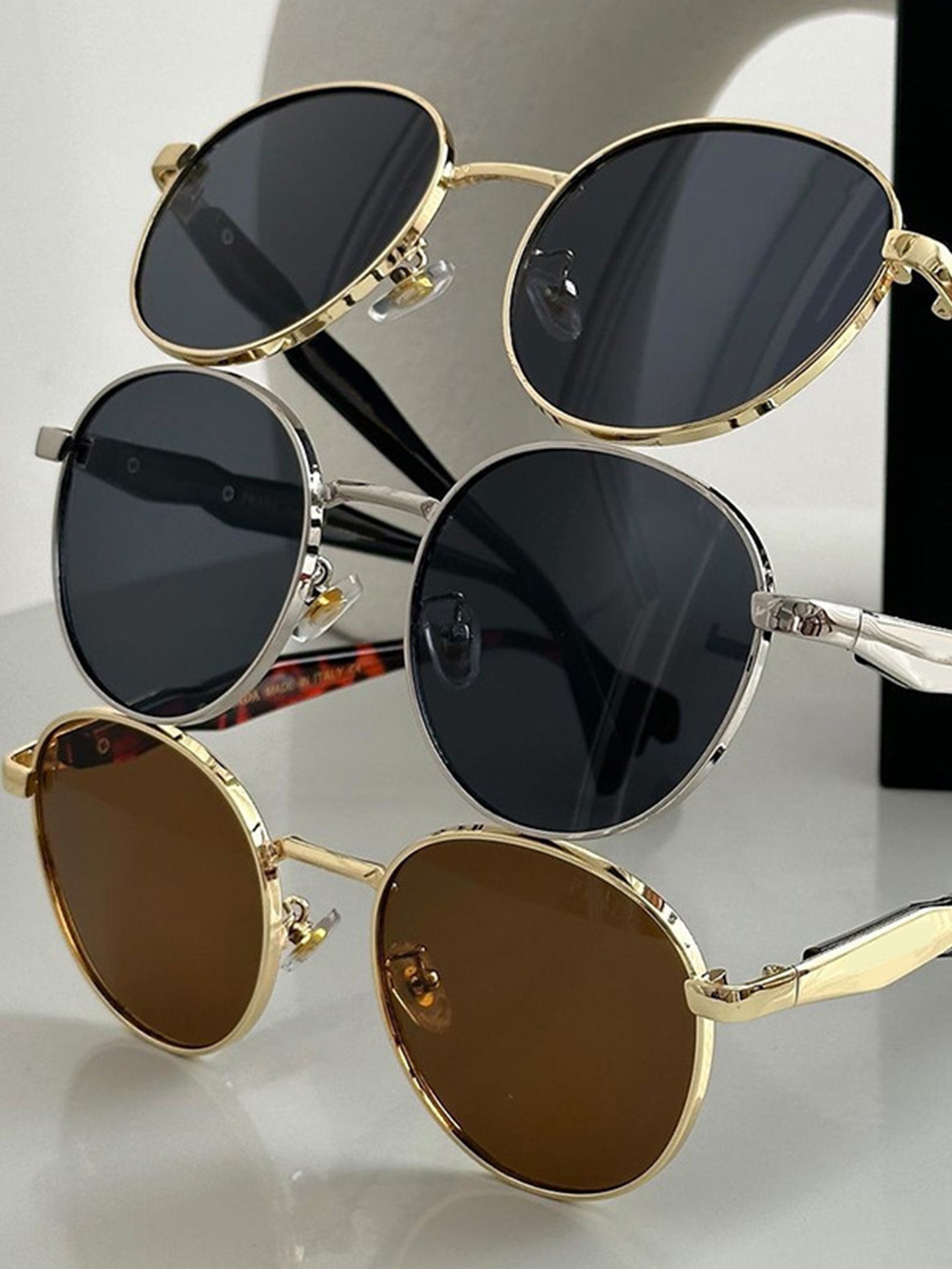 Retro Steampunk Round Sunglasses with UV Protection