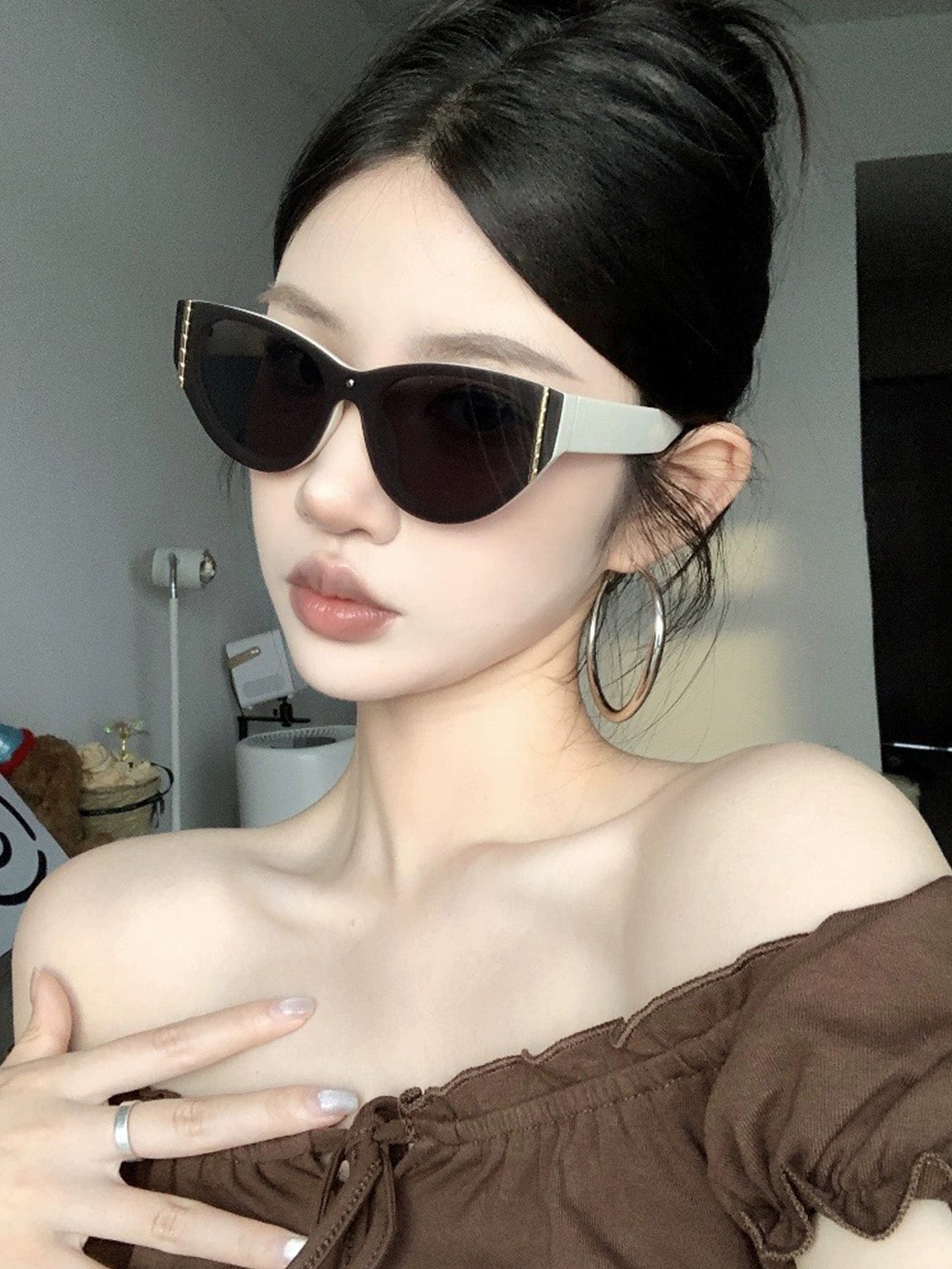 American Style Old Money Cat Eye Sunglasses